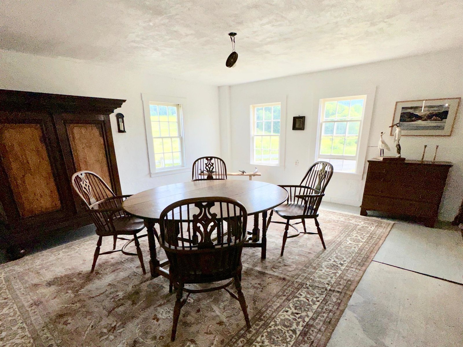 Large Formal Dining Room with Gorgeous Fire place with beehive oven