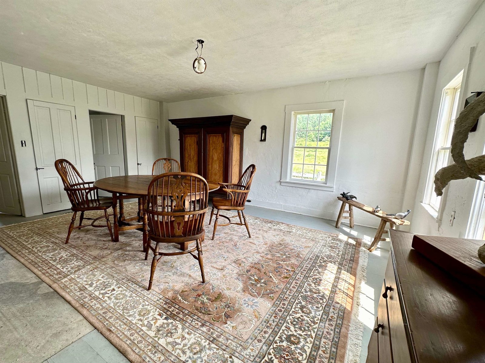 Formal Dining Room with gorgeous fire place and original beehive oven