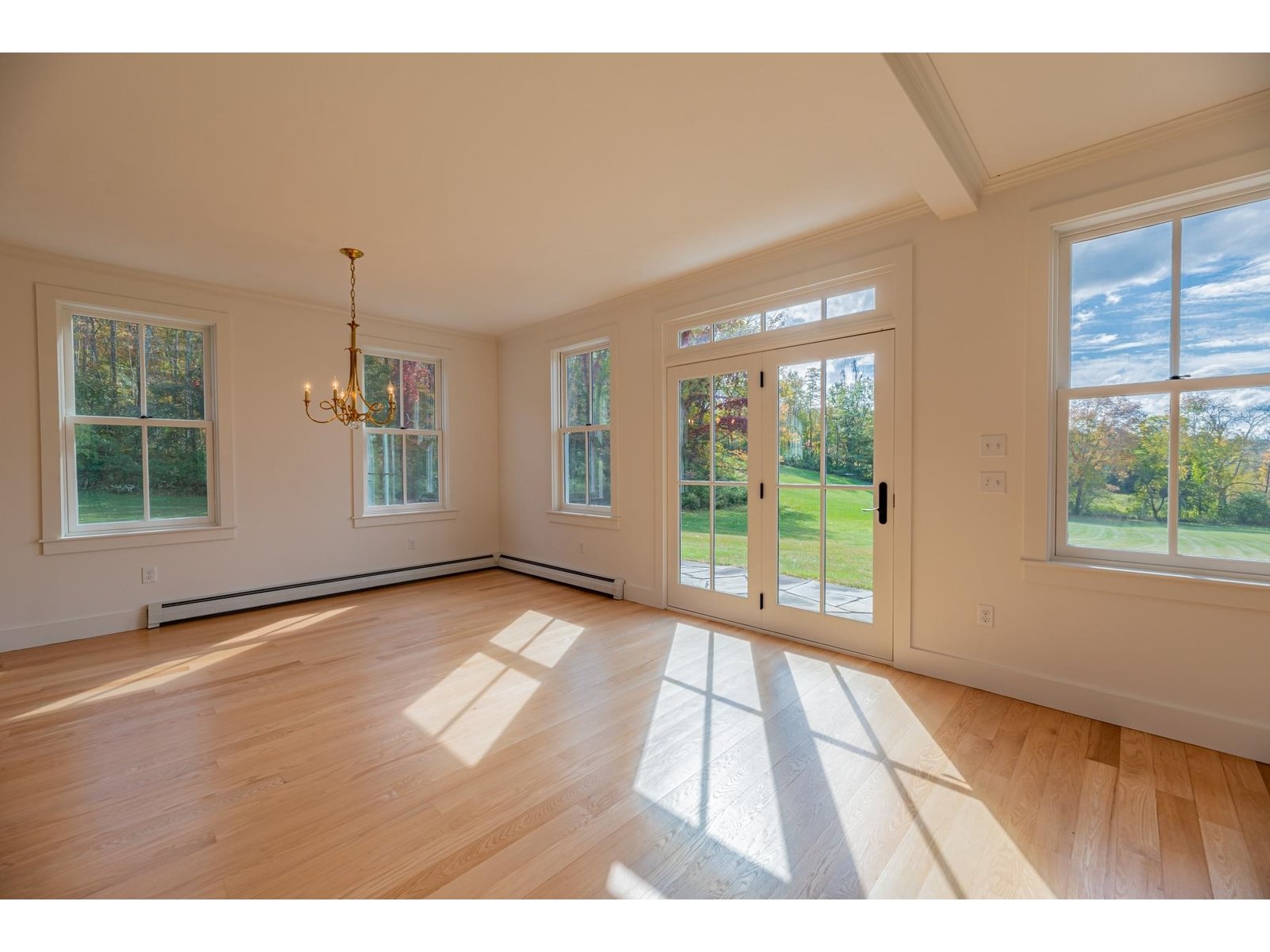 French Doors from Dining Area to Blue Stone Patio