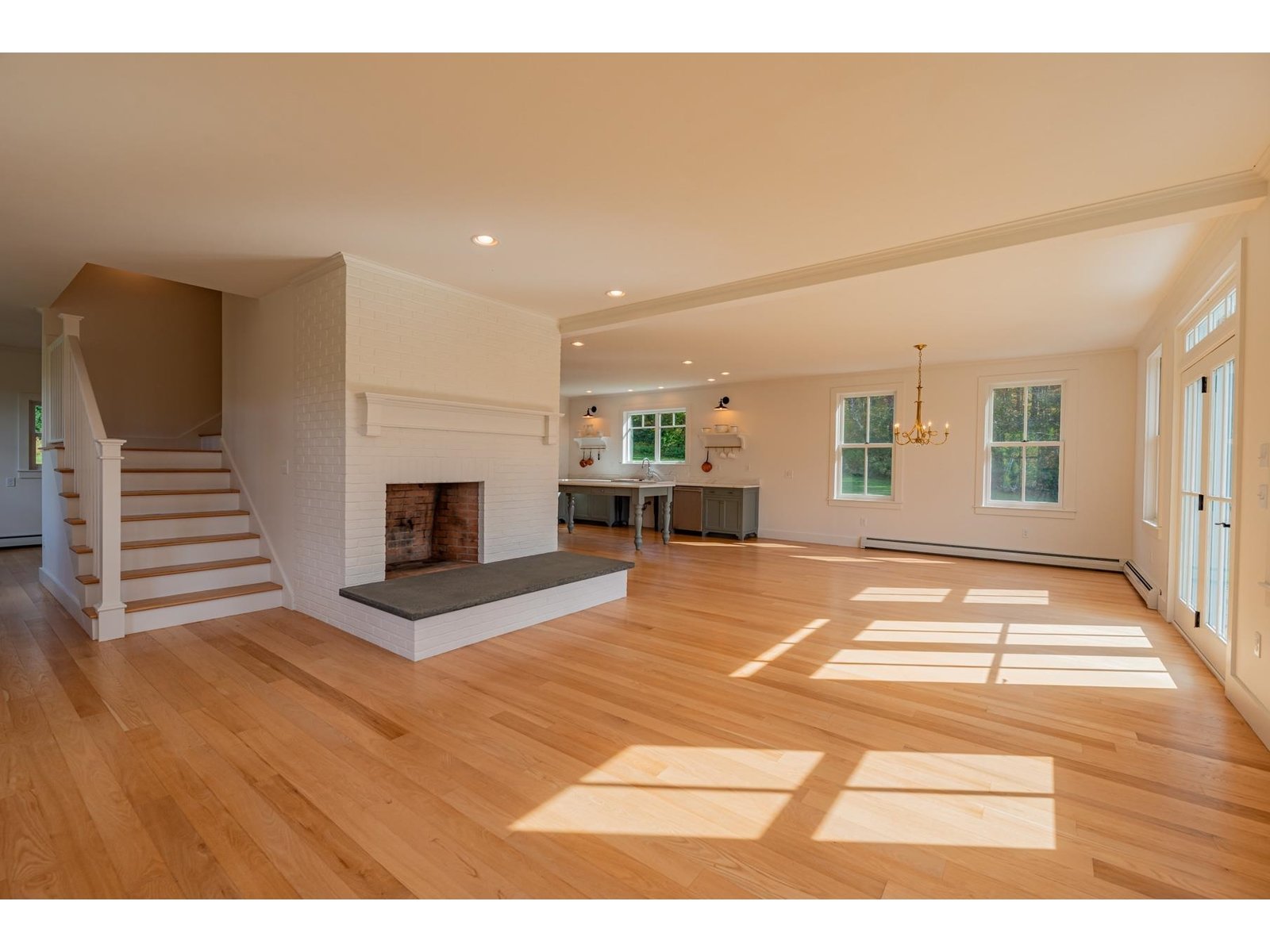 Open Living Room with Fireplace