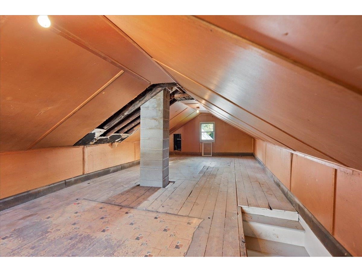 Attic space, storage or update for your needs.