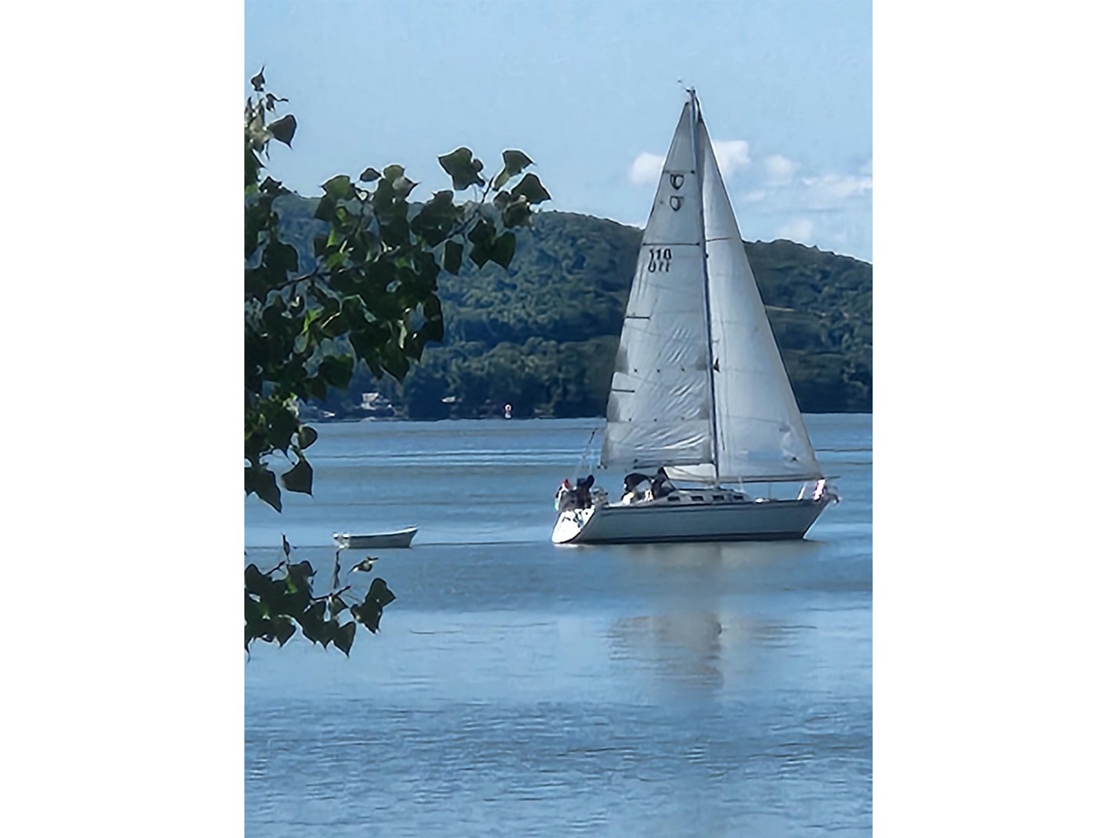 Sailing in front of camp