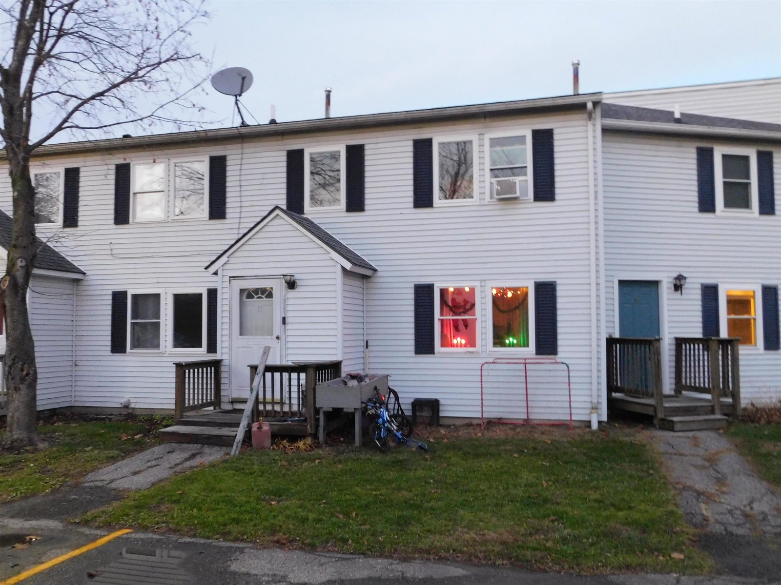 Front perspective of the 3 bedroom, 1 bath townhome.