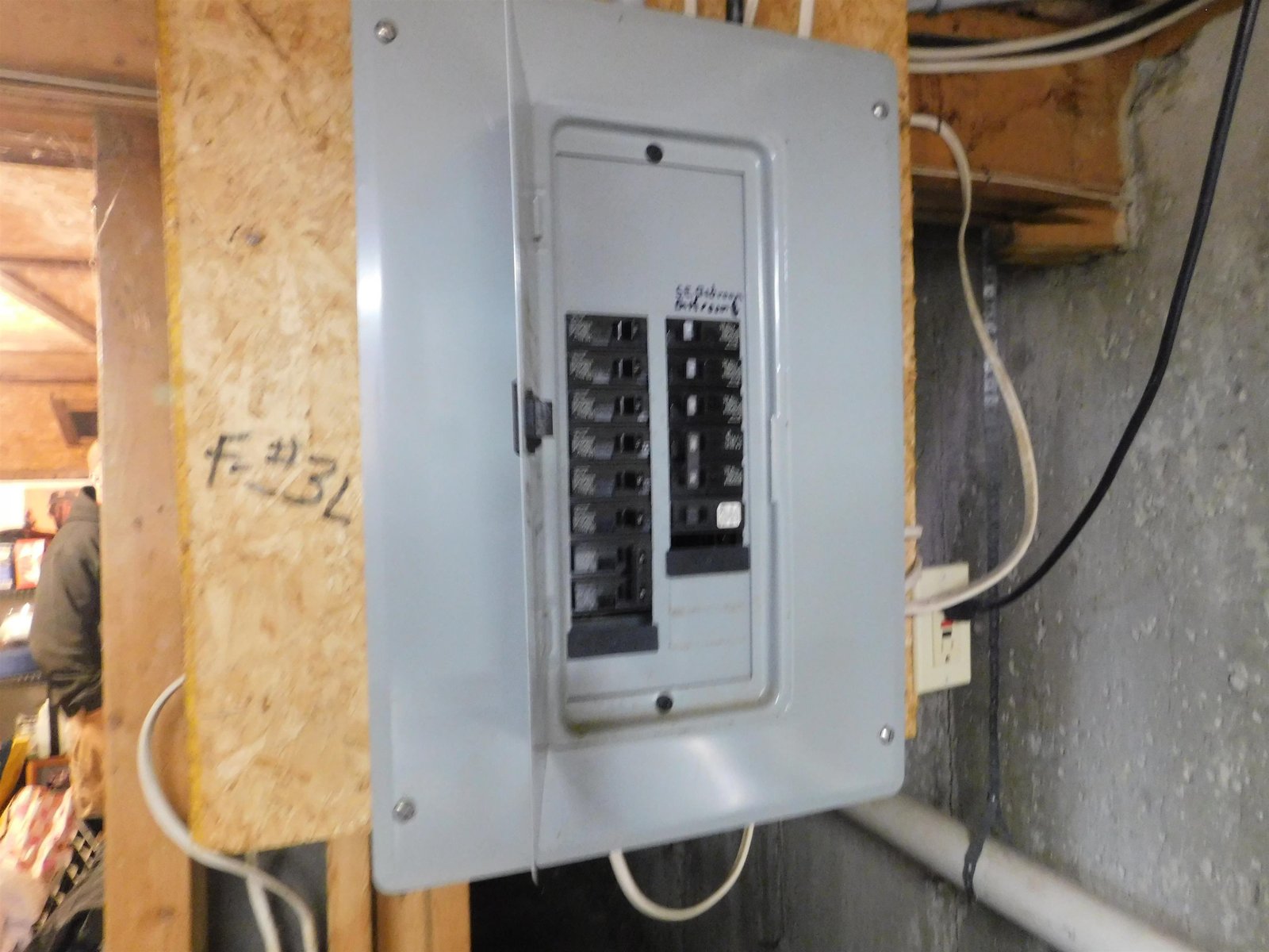 Electrical panel in the basement.