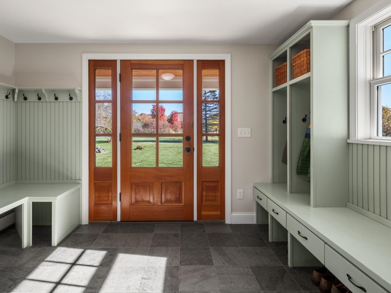 Cubbies in Mudroom