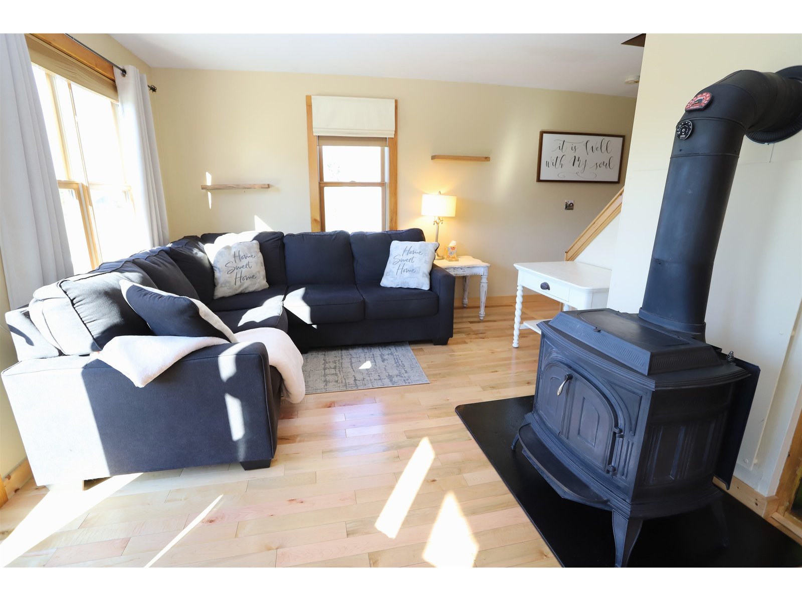 Living Room w/ Wood Stove