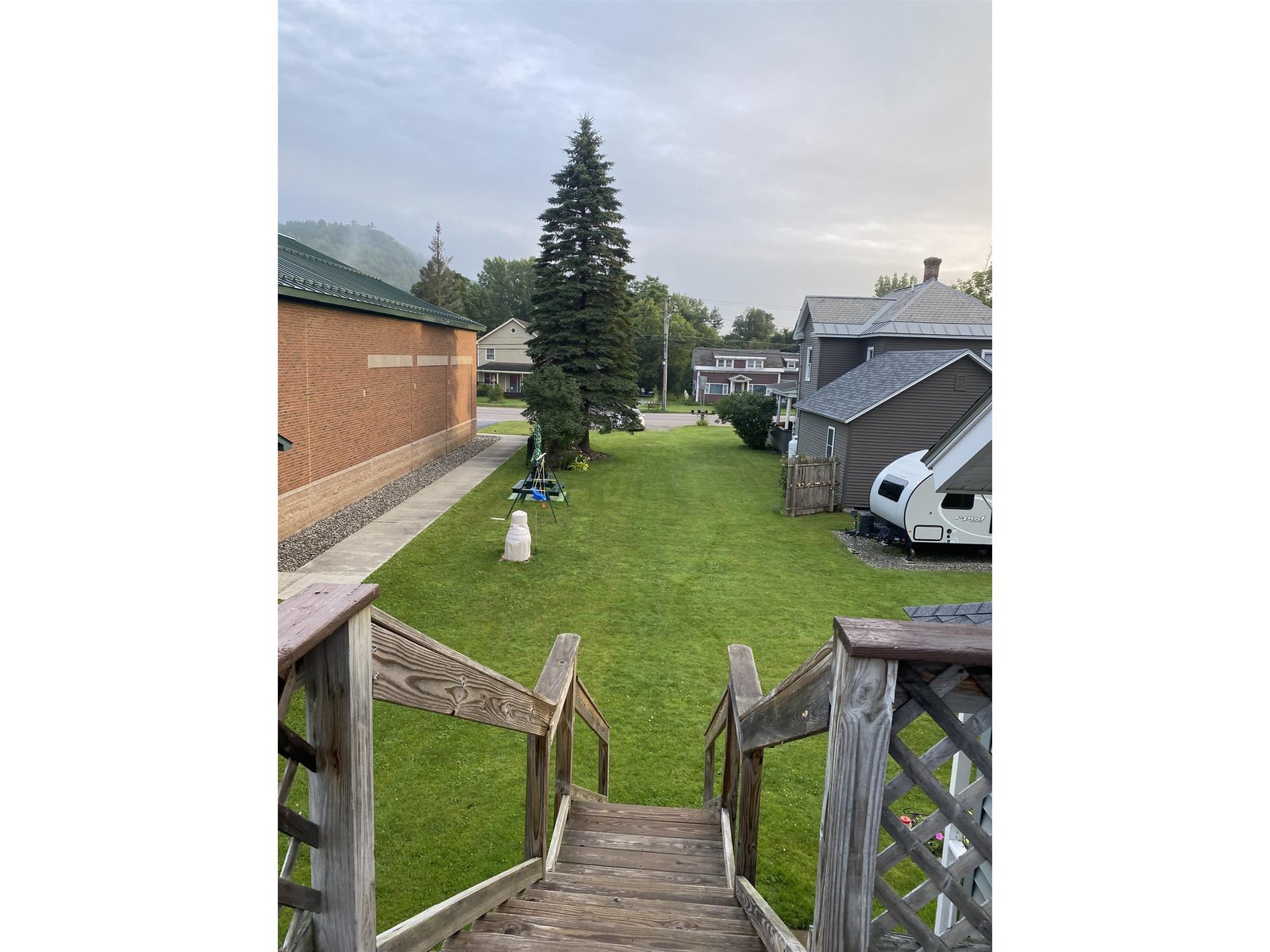 Lawn Area from the Back Building Stairs