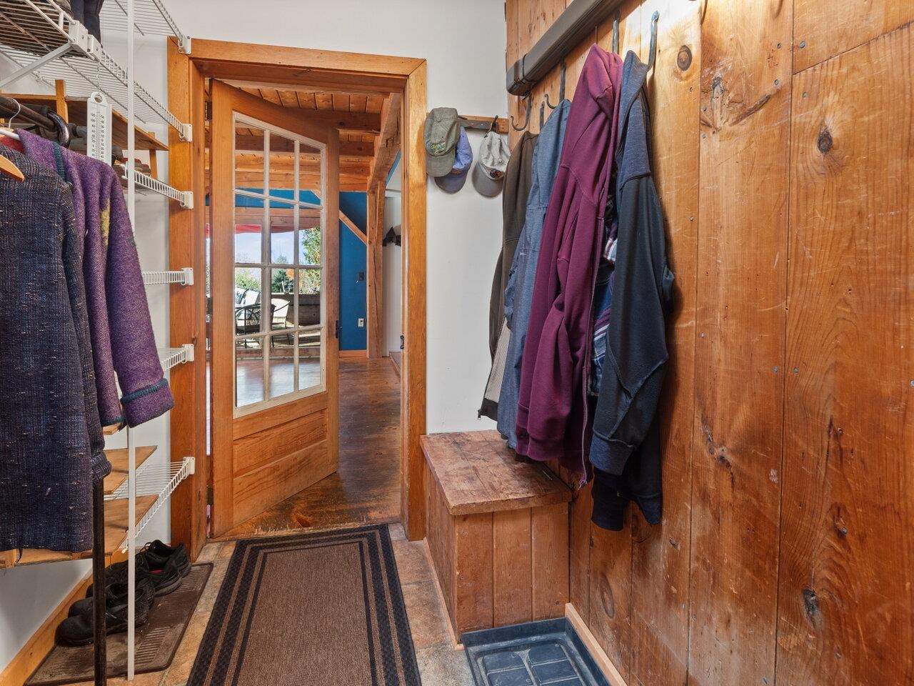 Spacious mudroom