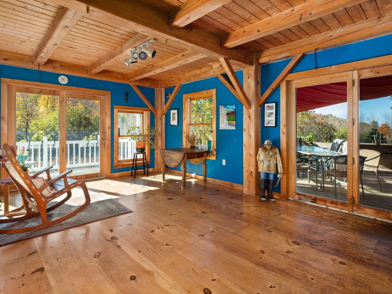 Family room w/ access to decks