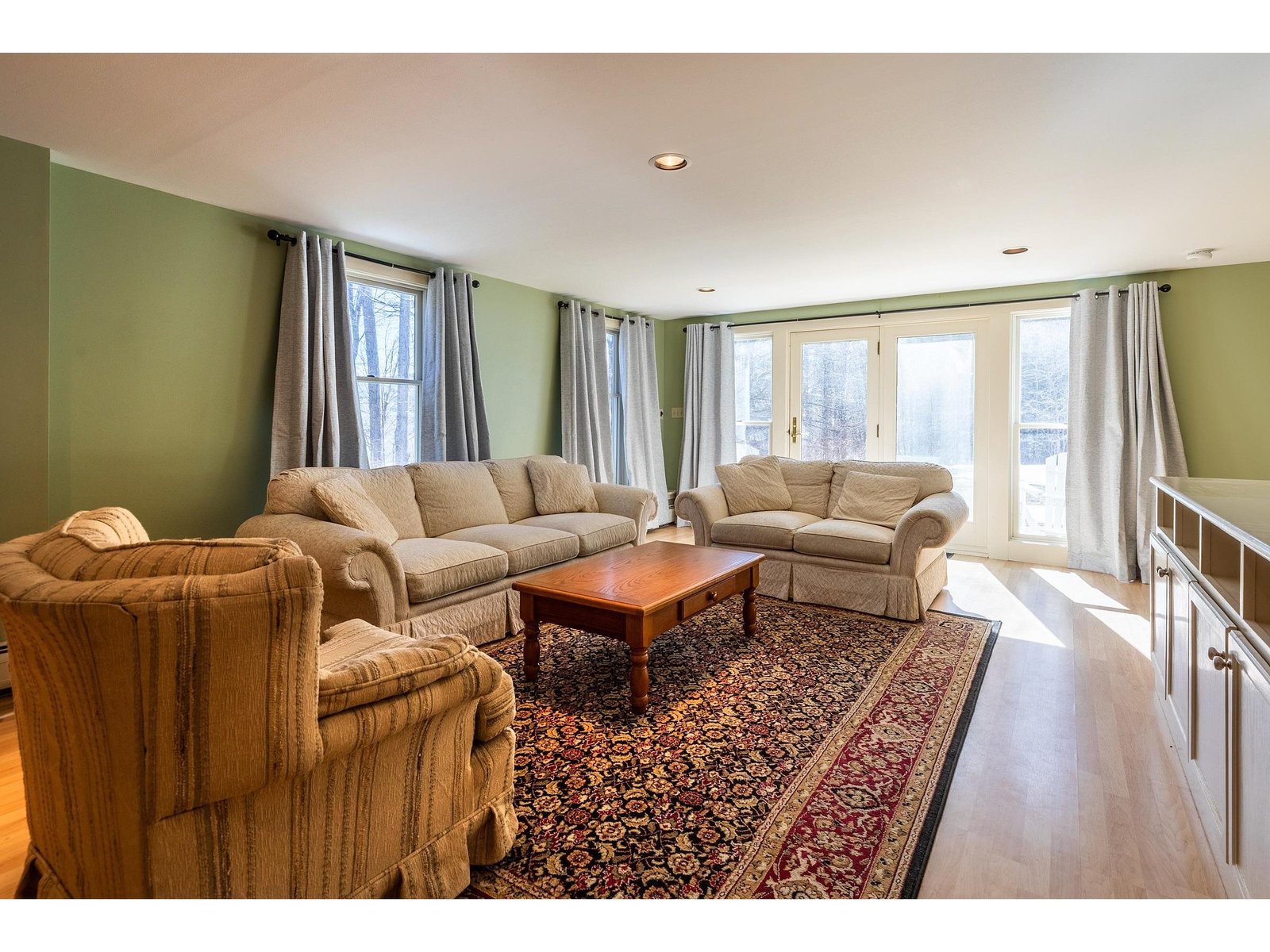 View of guest suite dining room from living room