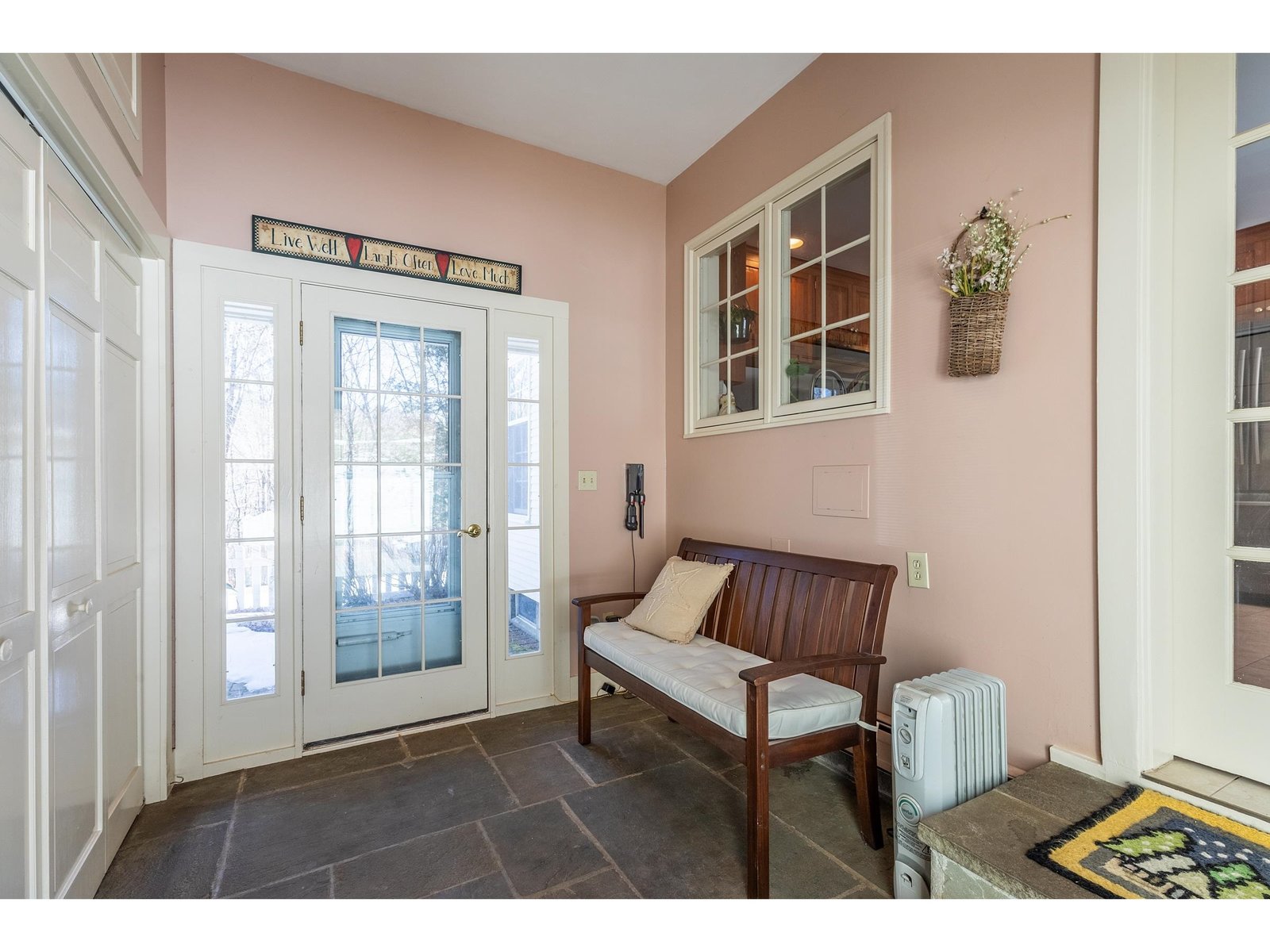 Entrance to mudroom from wrap around deck