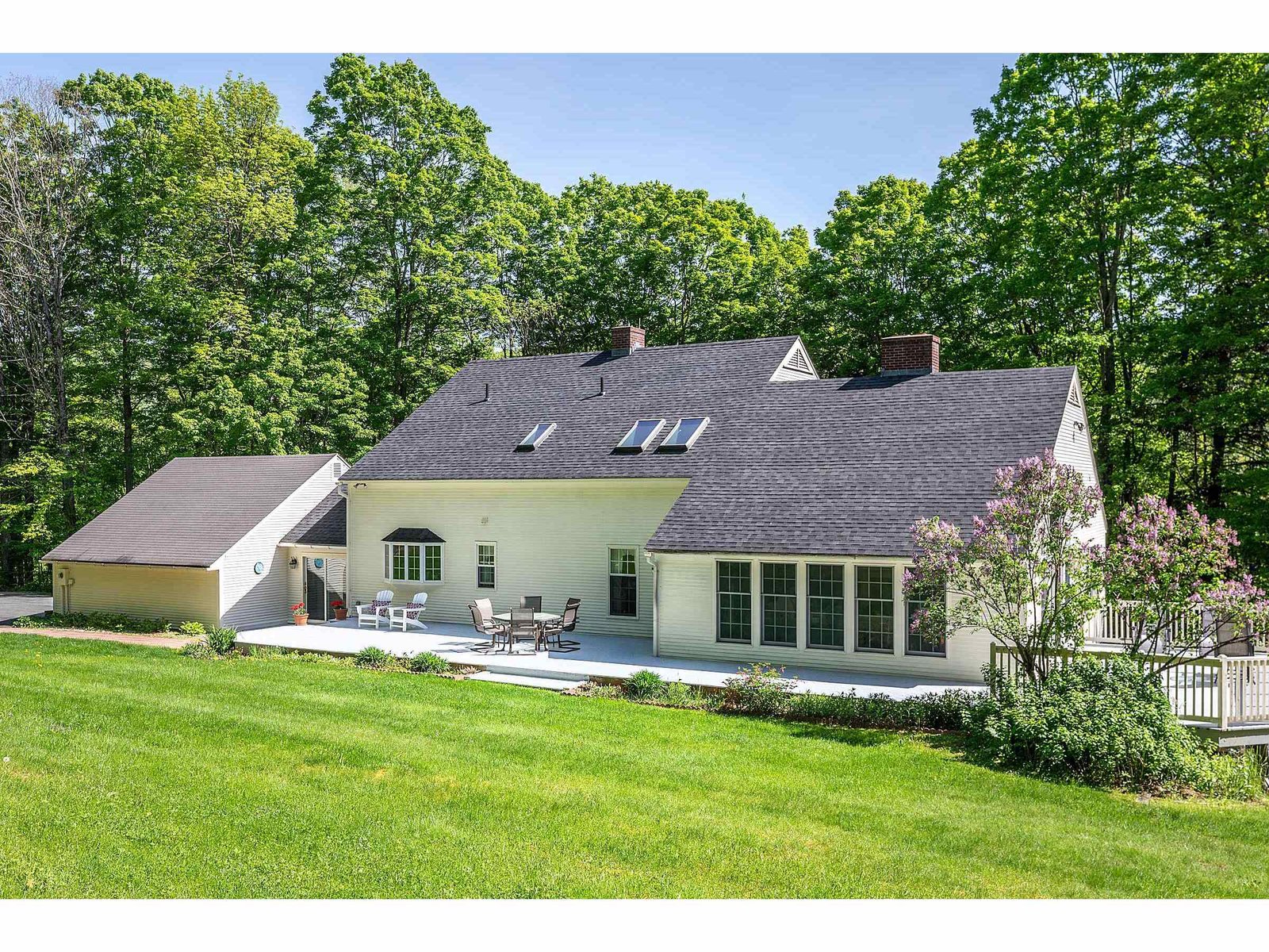 An oversized two car garage, with access to mud room