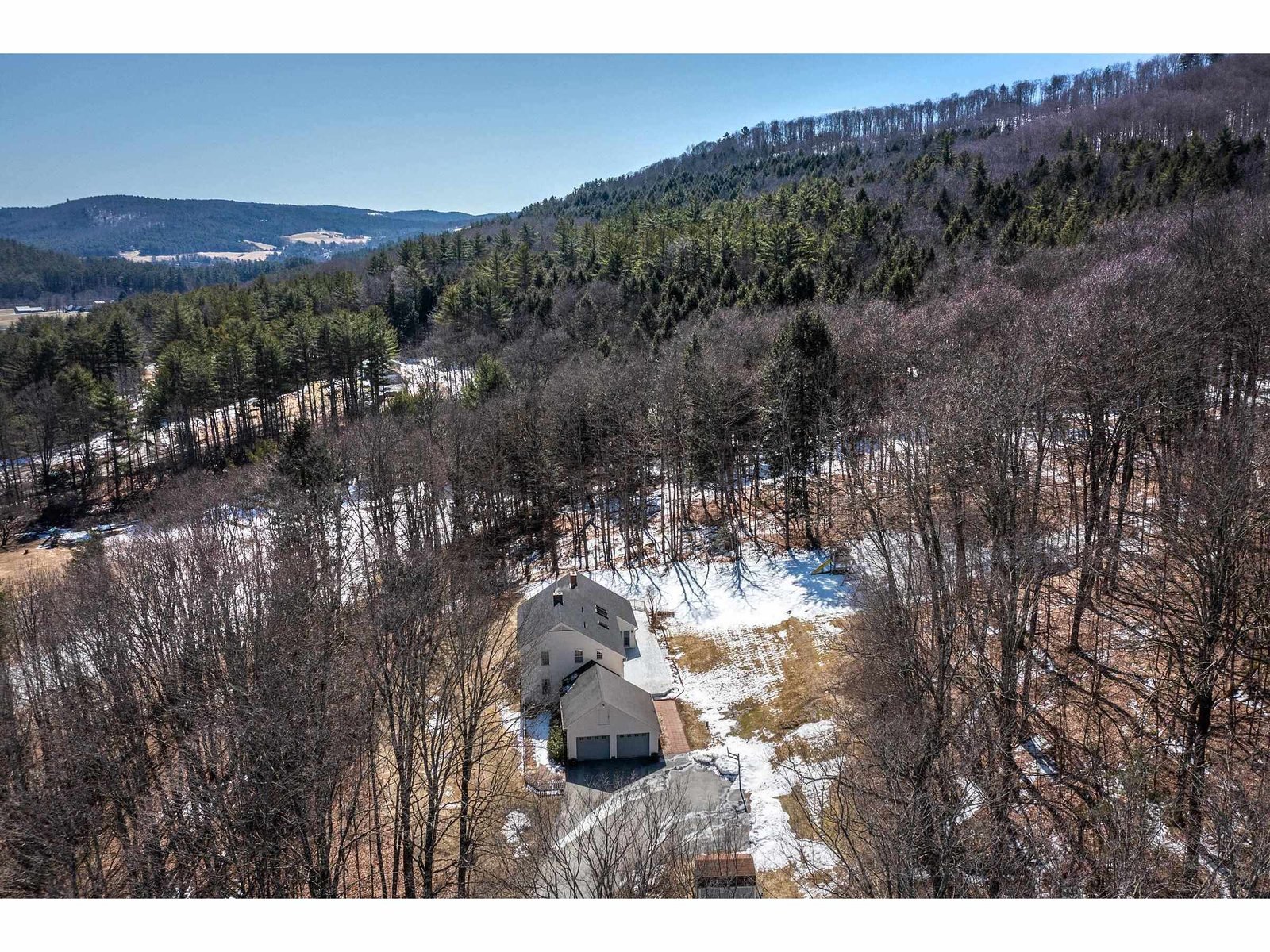 An aerial view of the property