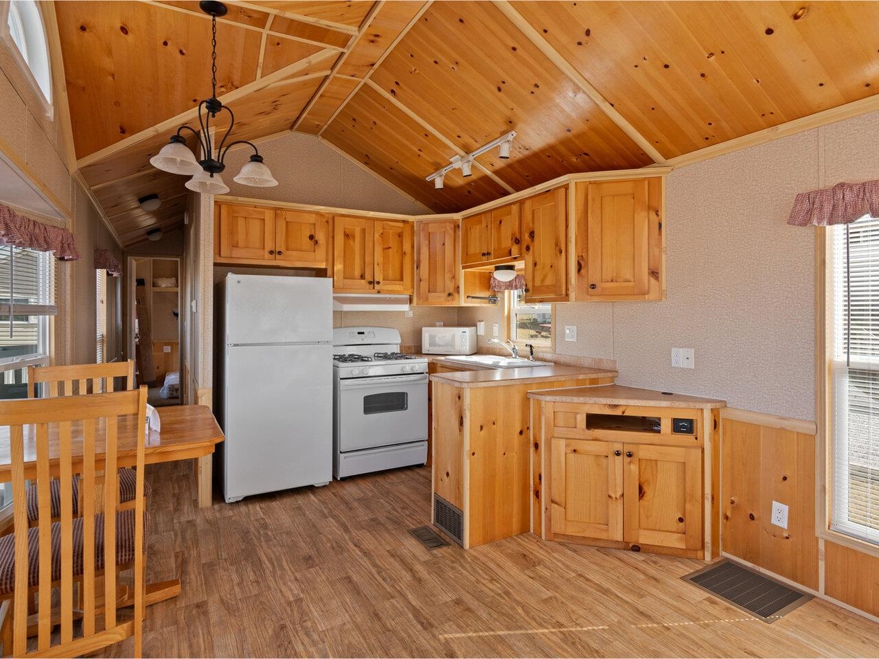 Living room looking to kitchen