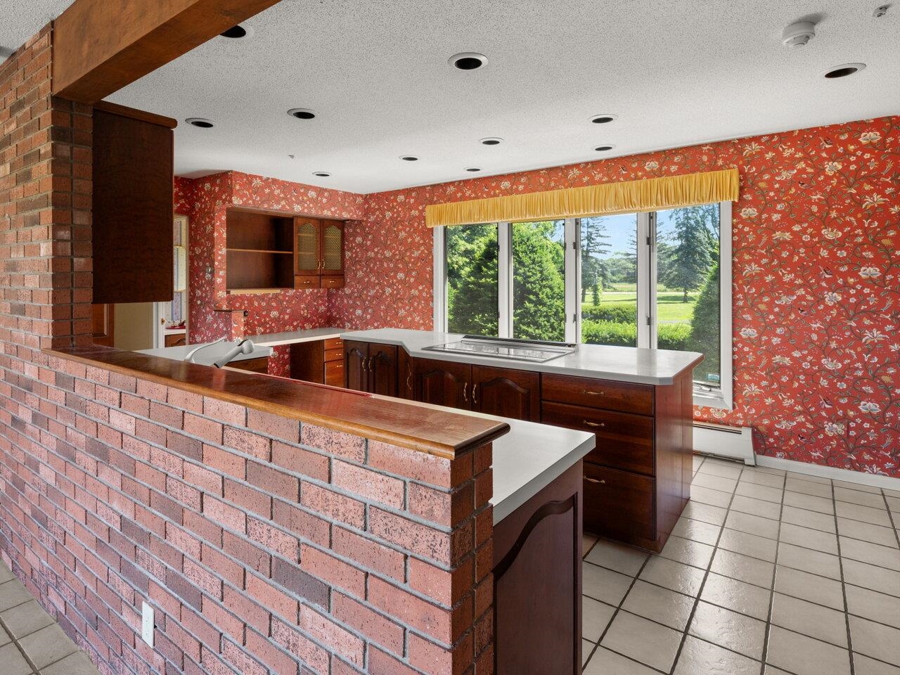 Brick accent wall