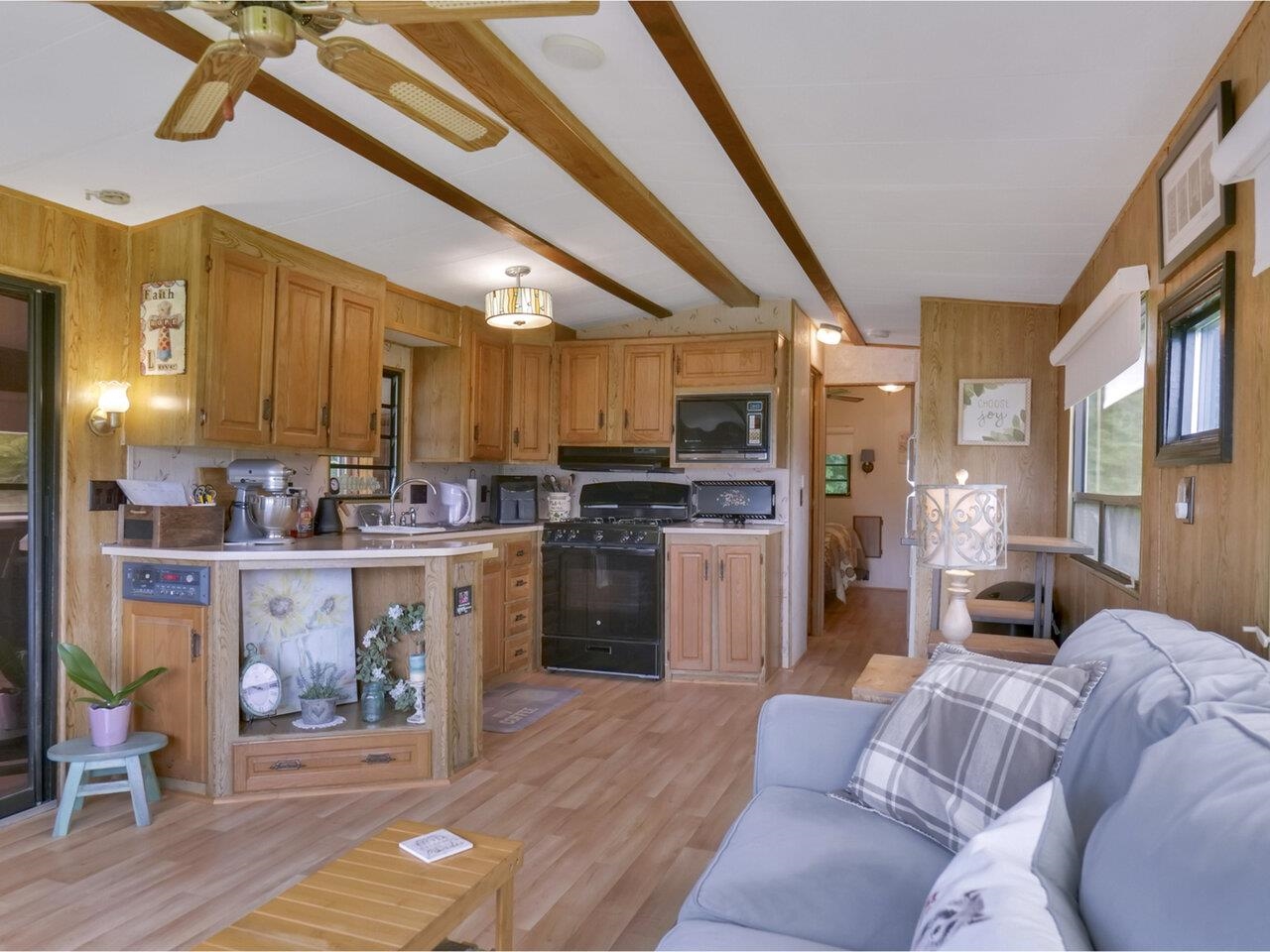 Living room looking to kitchen