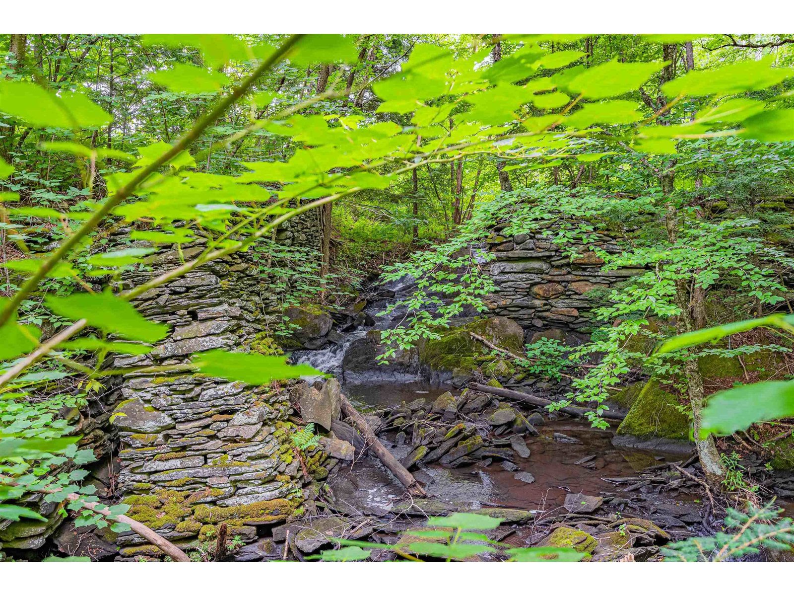 Striking Remnants of Old Stone Dam