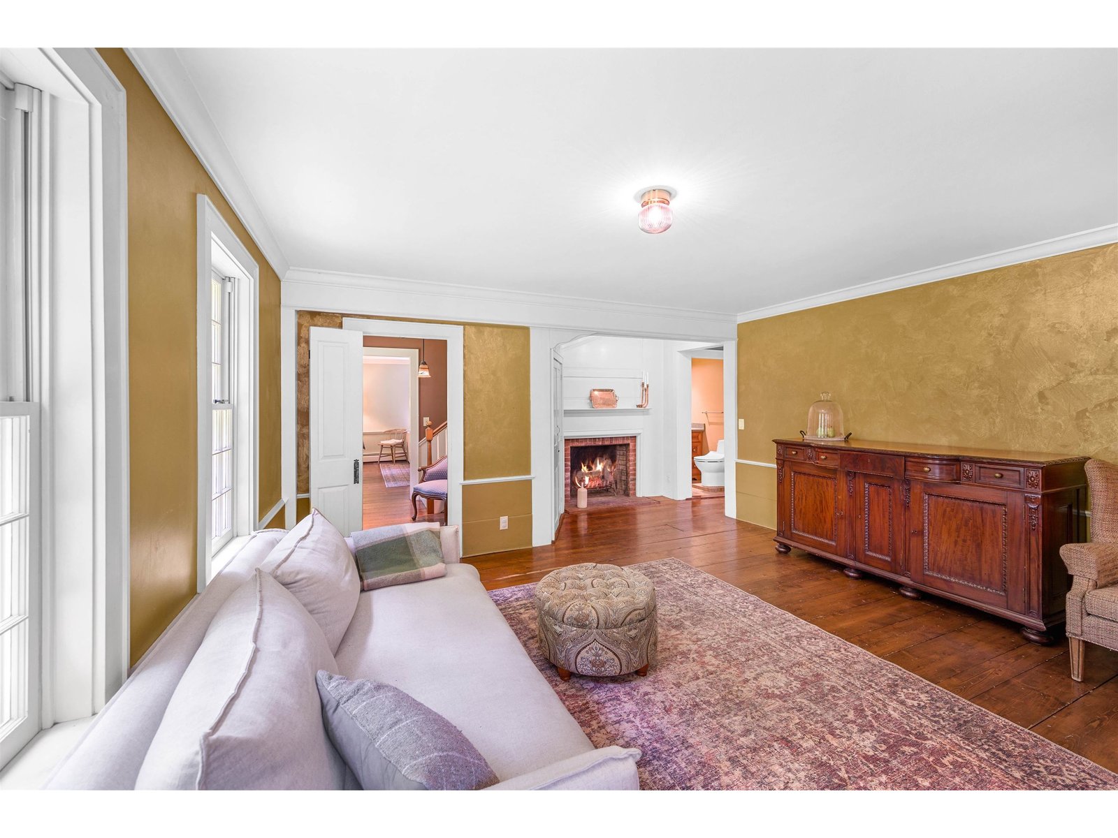 Another View of Dining Room and Fireplace #1