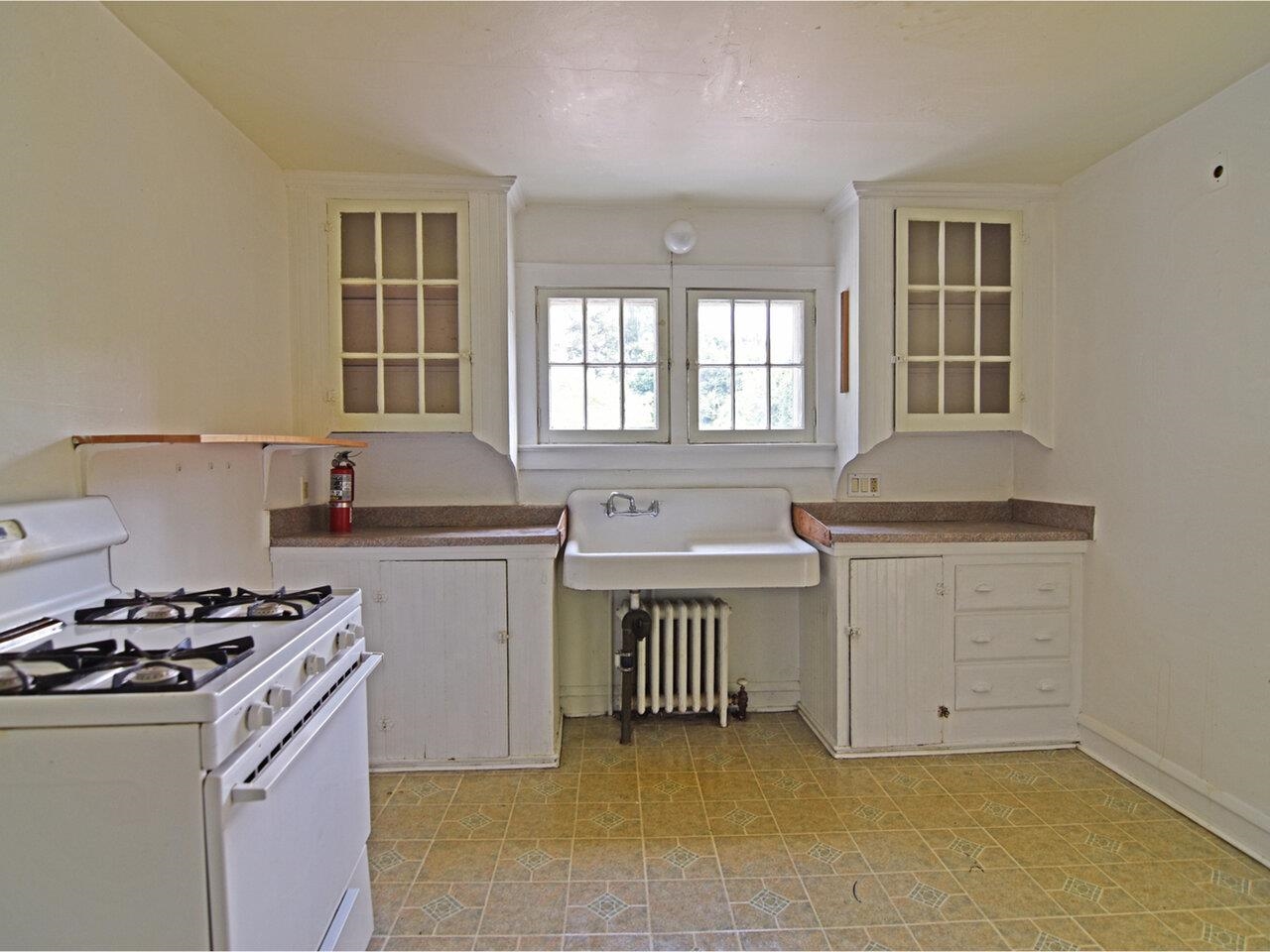 Kitchen view to backyard