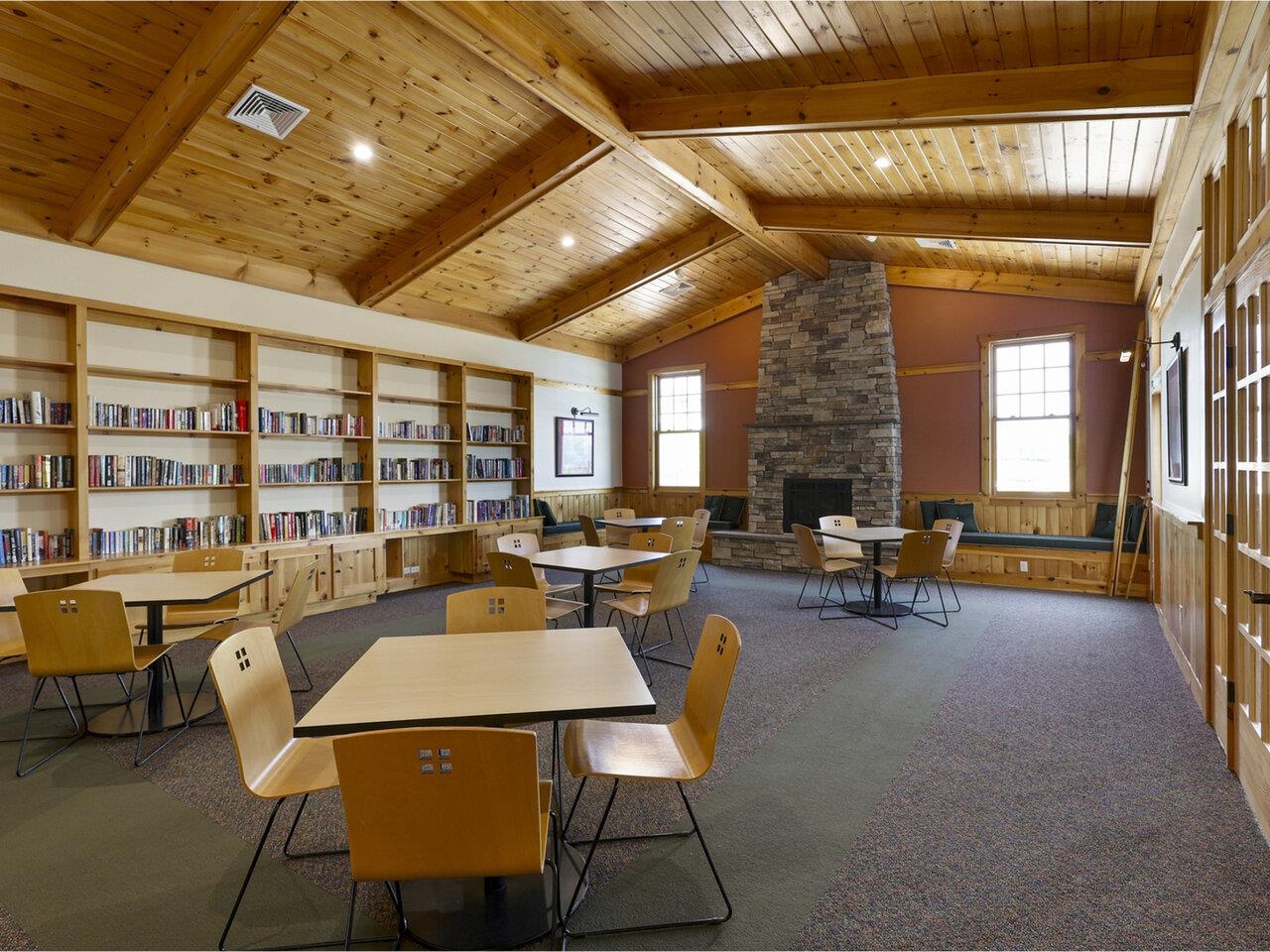 Peaceful library at clubhouse