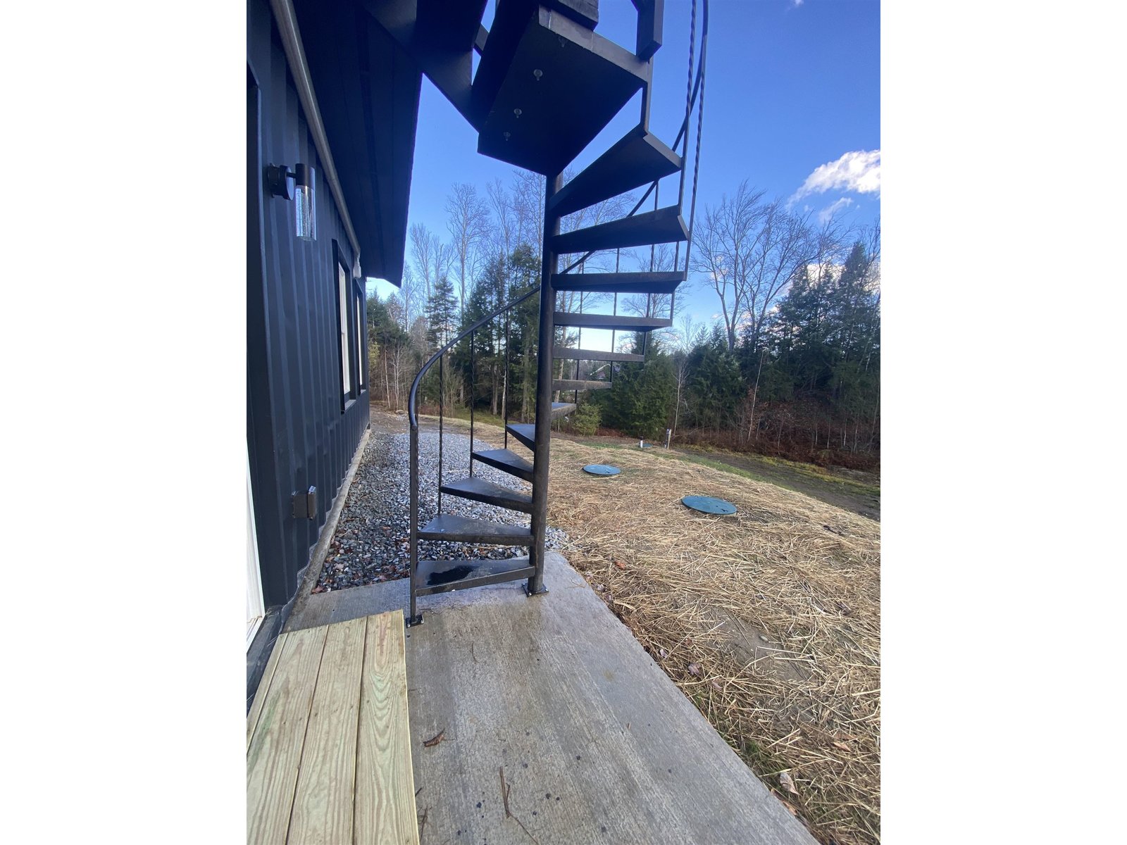 Spiral staircase to the deck