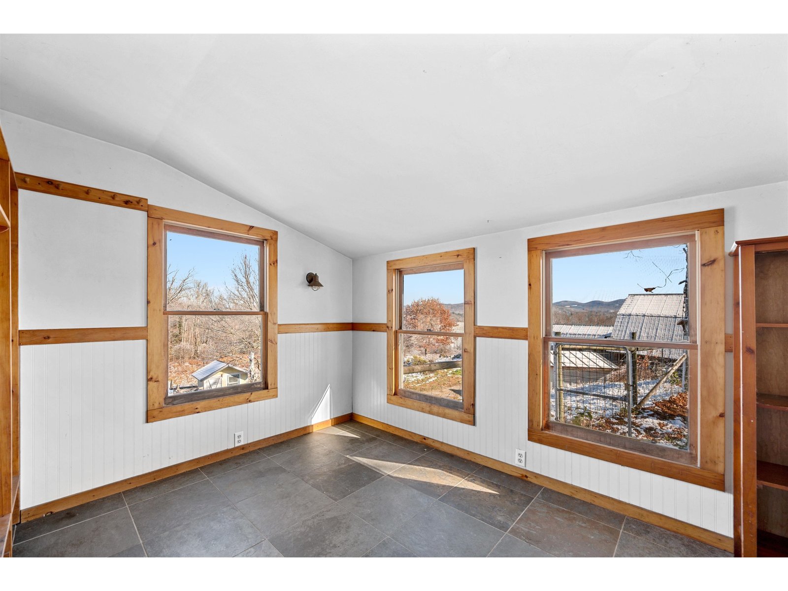 Mudroom with view