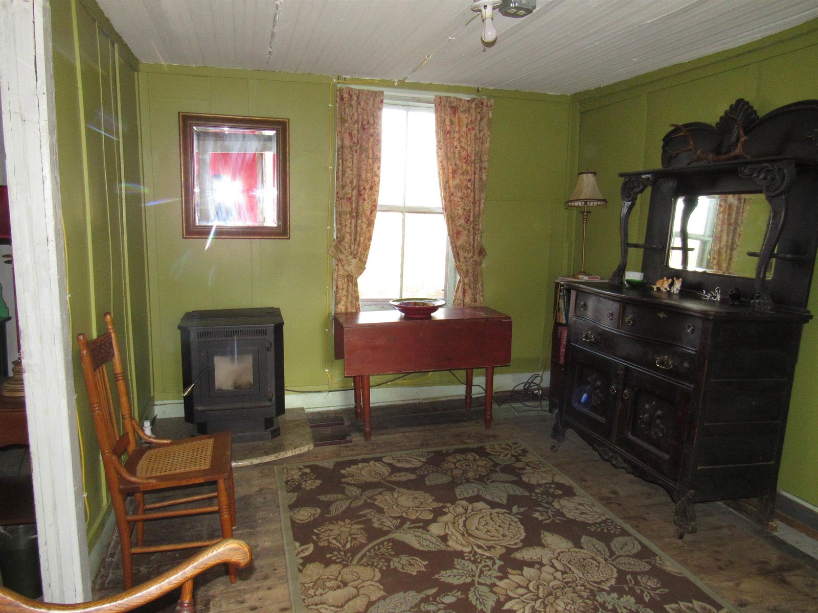 Dining Room with Pellet Stove