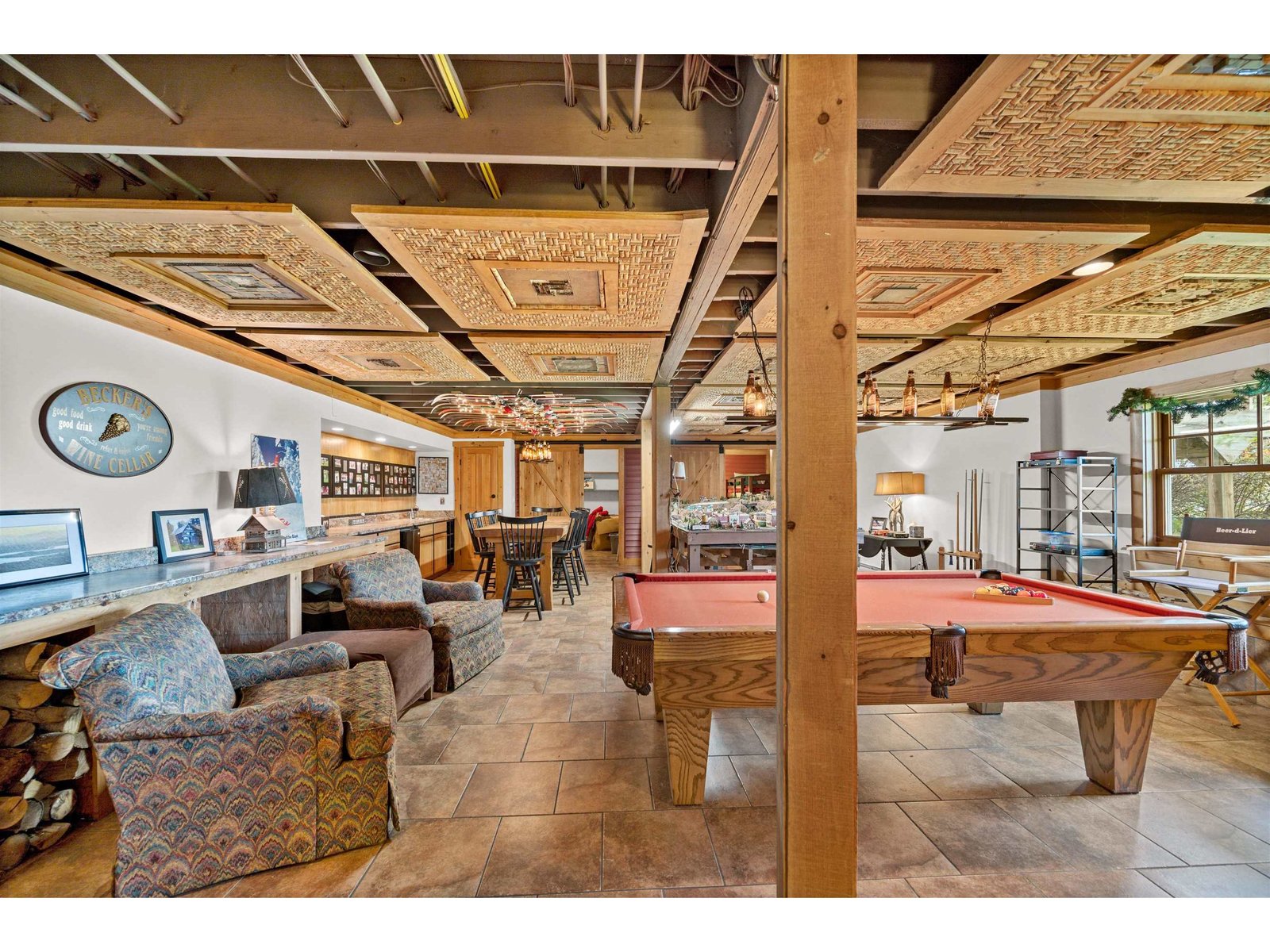 Bar area and high top table seating 8.