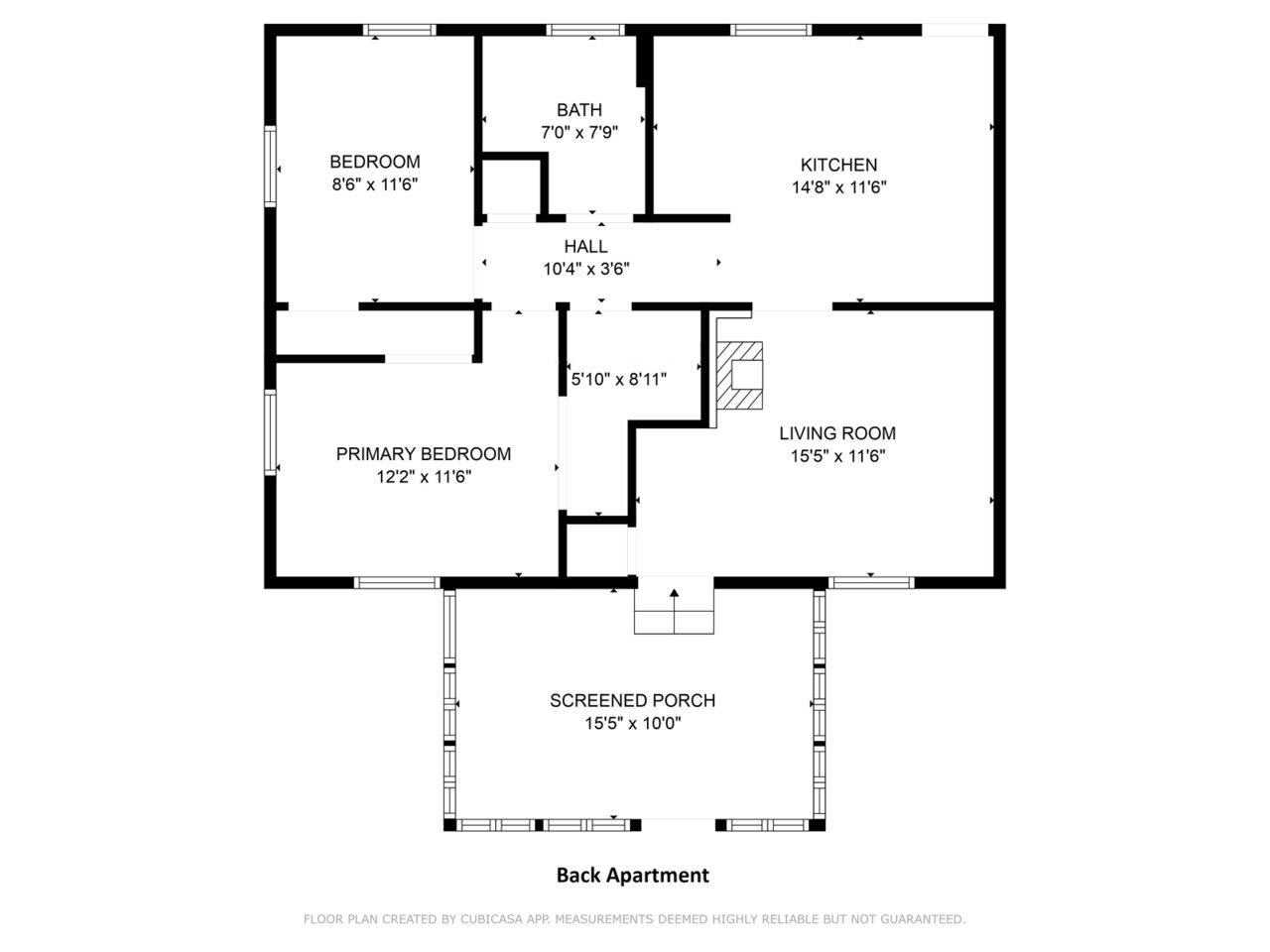 Floor Plan - Back Apartment