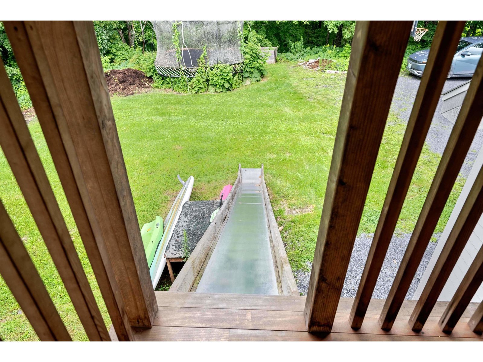 Slide from upstairs porch