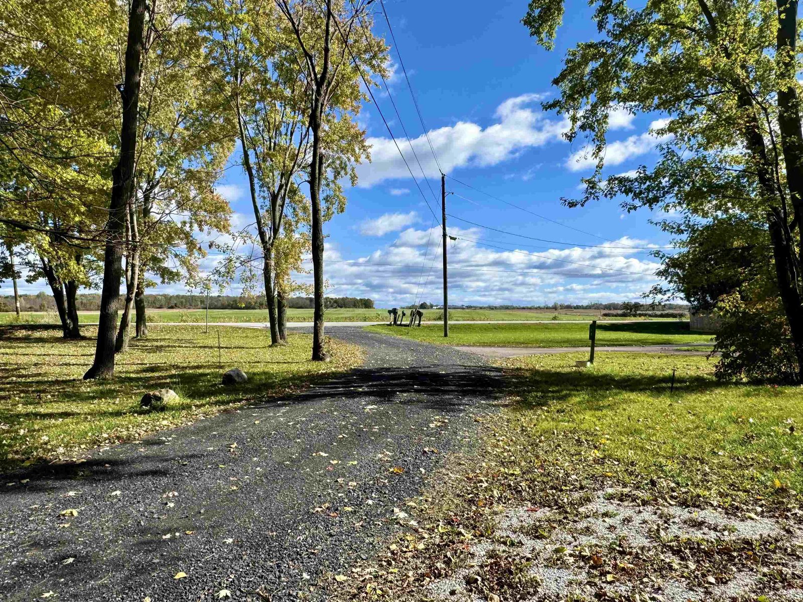 View from front of the house - large fields