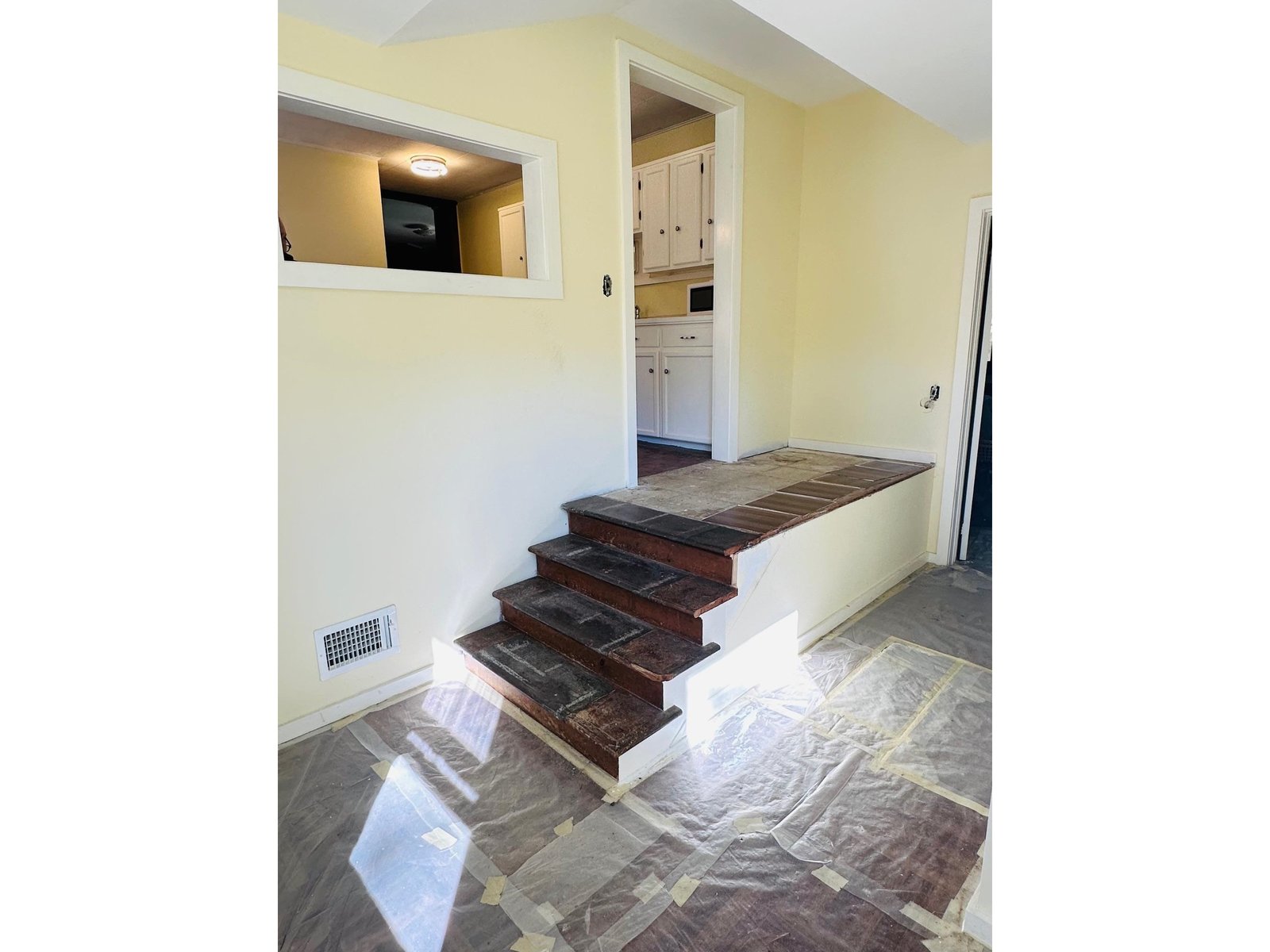 mudroom steps into 1st kitchen