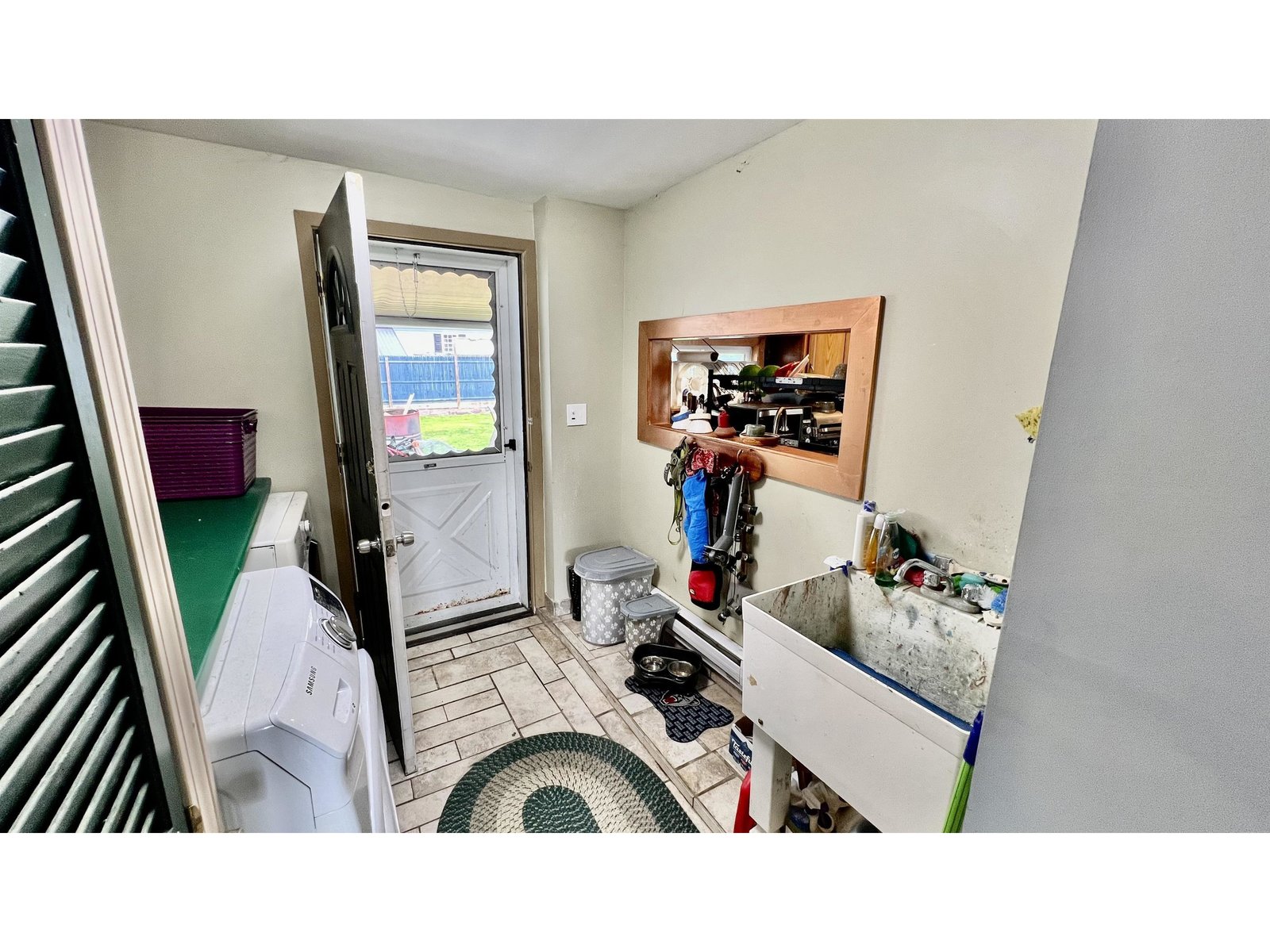 Laundry and deck door