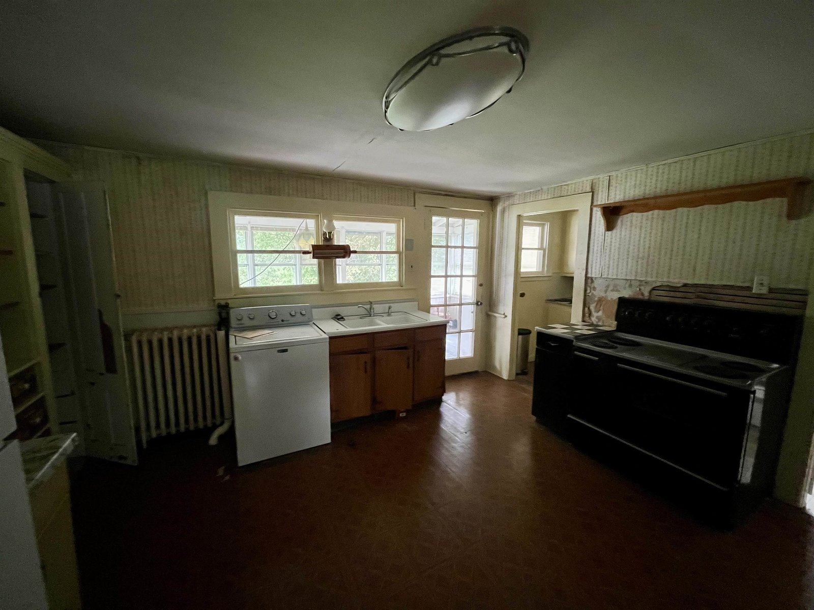 Walk-in pantry by back door