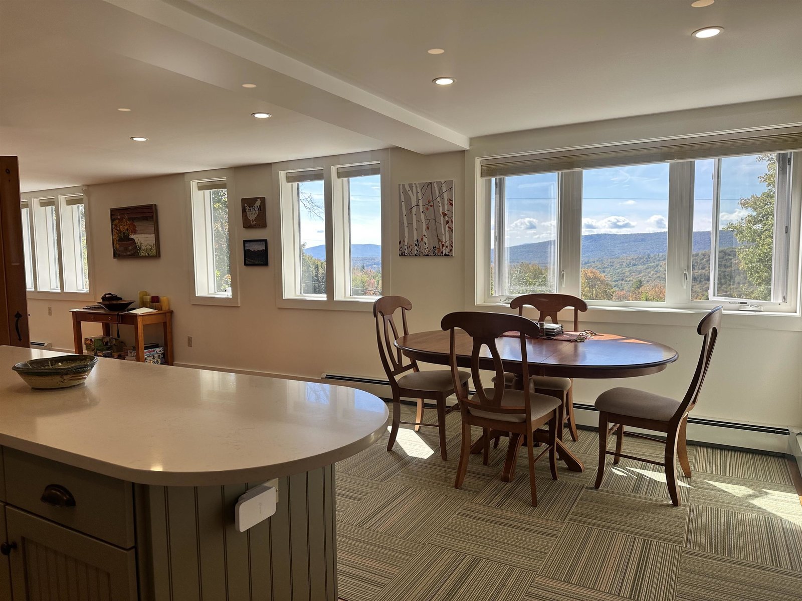 Dining area is open to the kitchen and living room