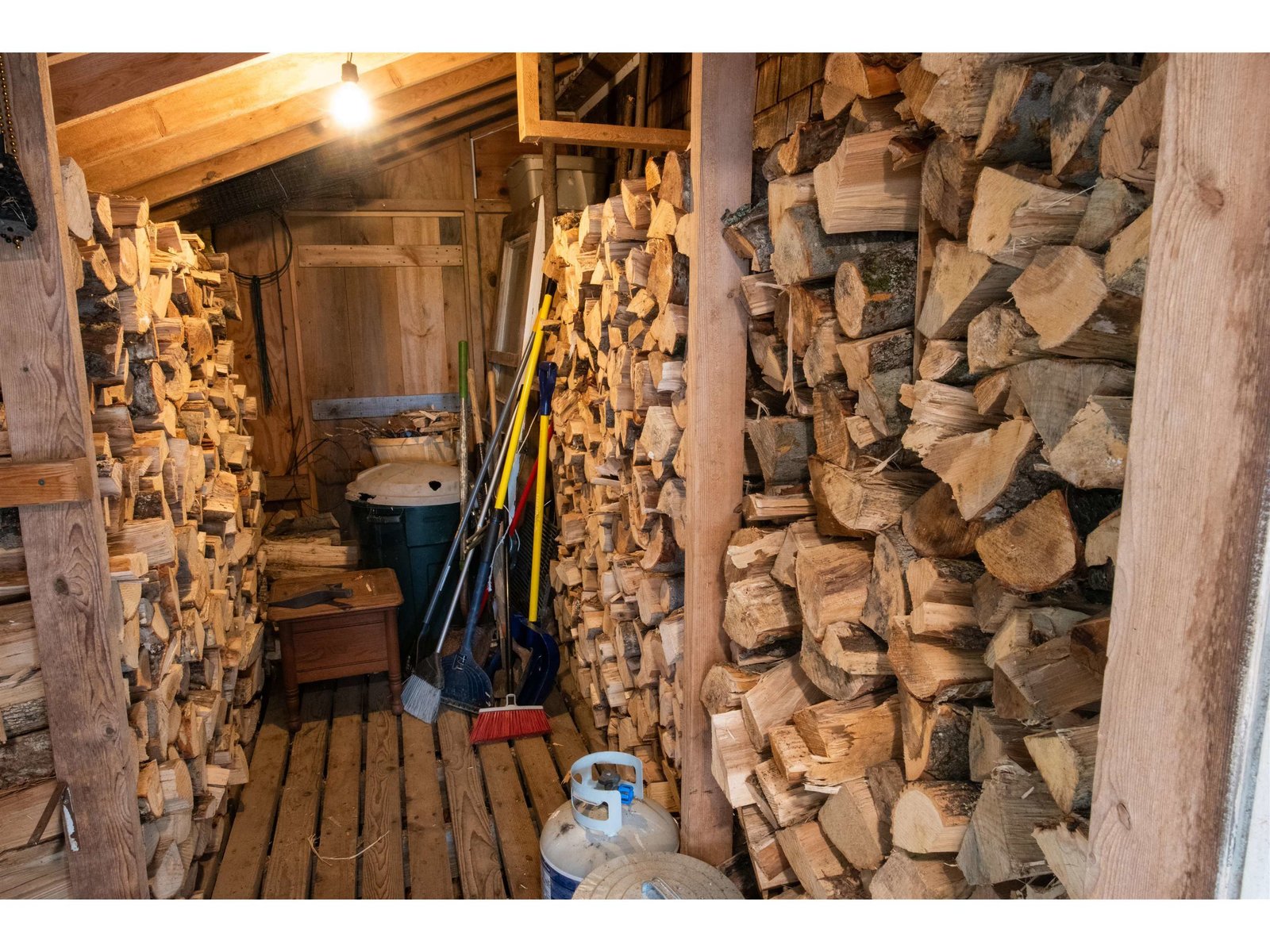 Woodshed off the mudroom