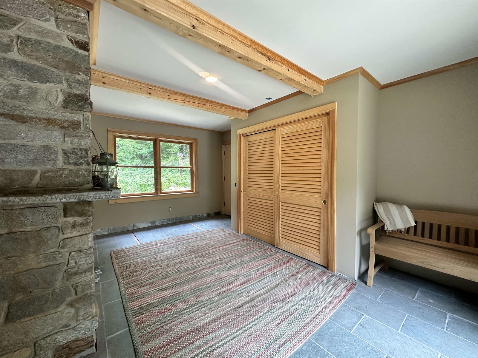 Mudroom with slate floor