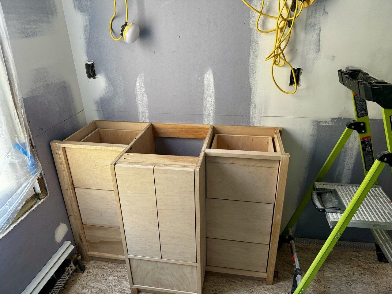 First floor bath cabinets