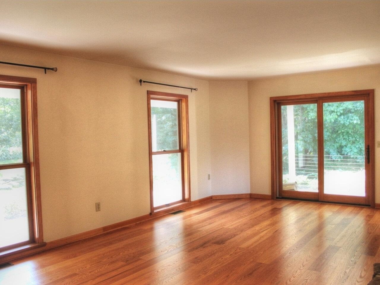 Newly refinished wood floors