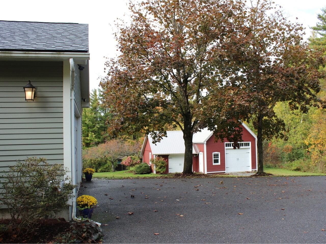 Partially paved driveway