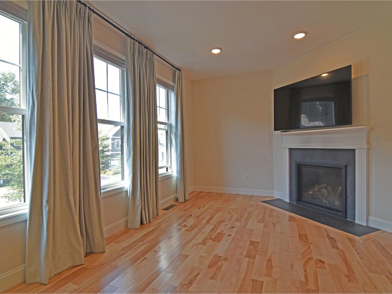 Living room with fireplace