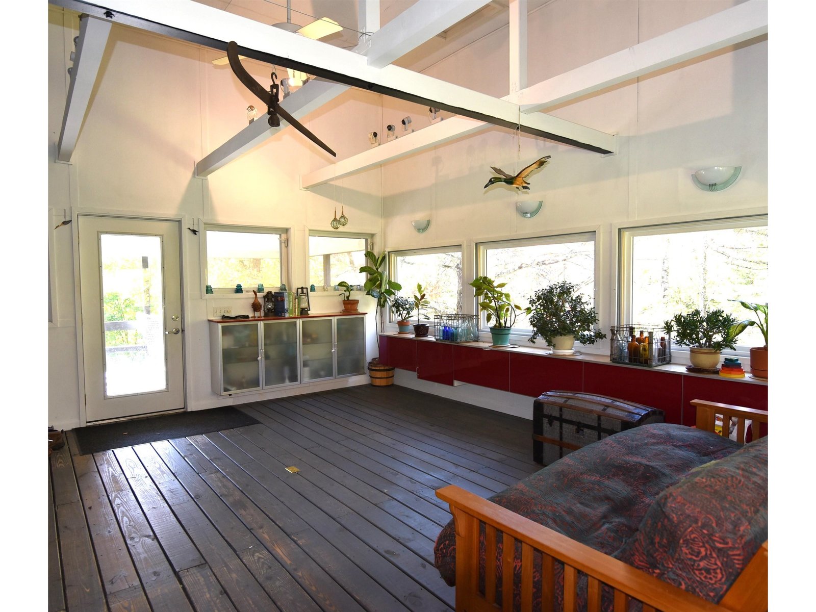 Living room with Woodstove.