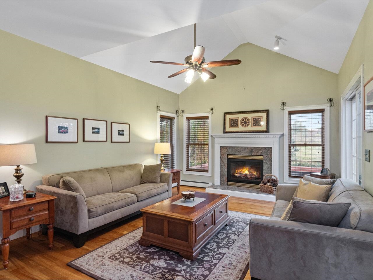 Fire-Lit Family Room