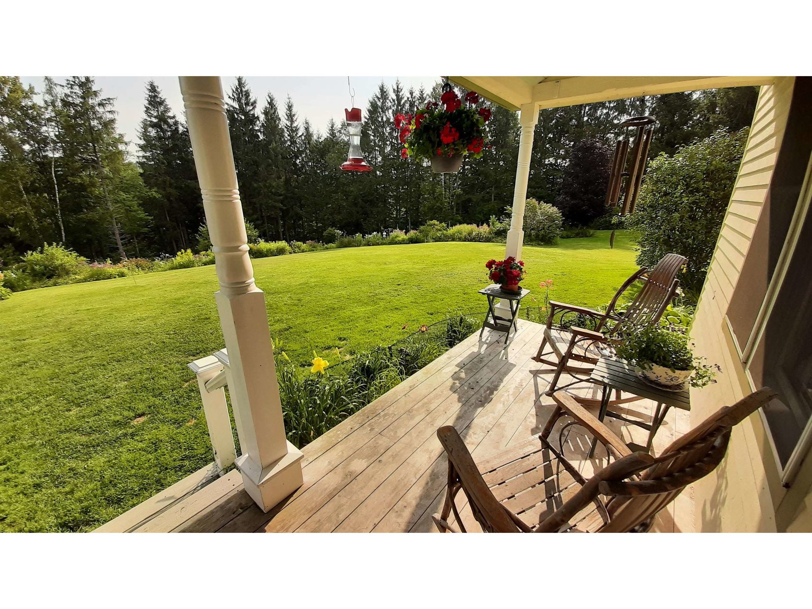 Front Porch Overlooks Perennial Garden