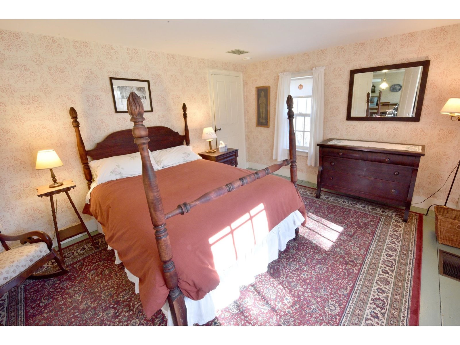 One of two downstairs bedrooms