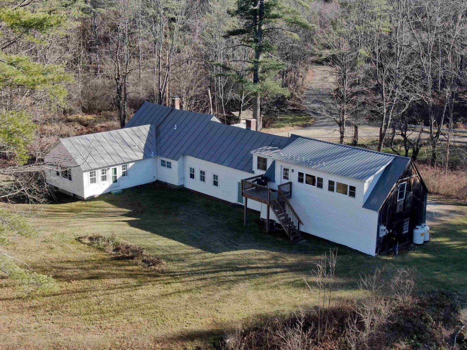 Family room to the left and studio over the barn on right