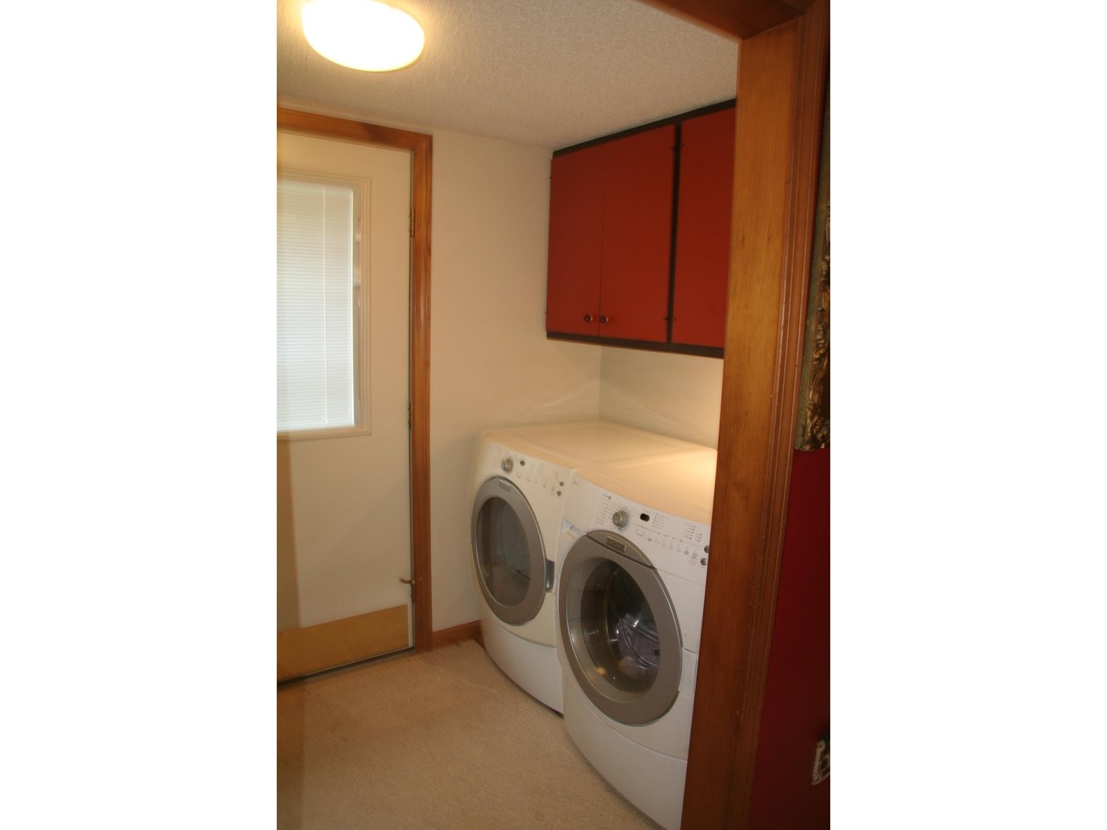 Laundry area in mud room