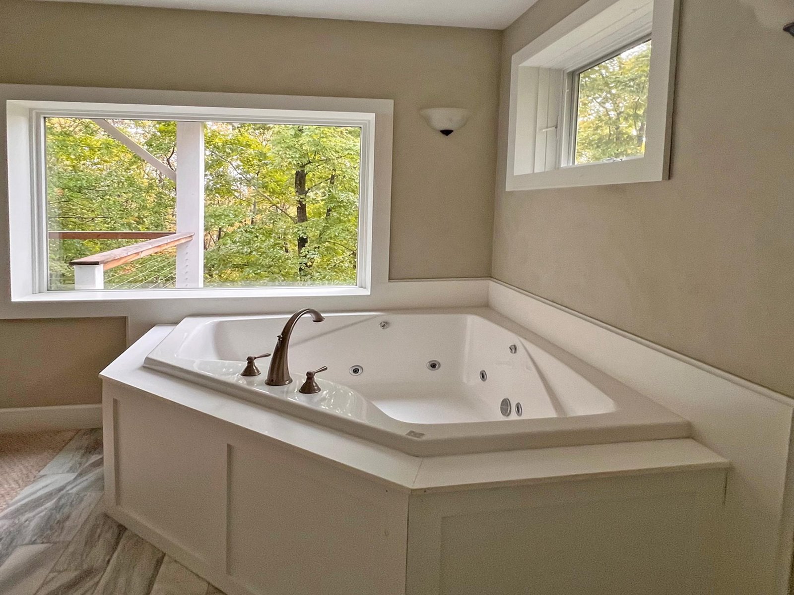 master bath with view