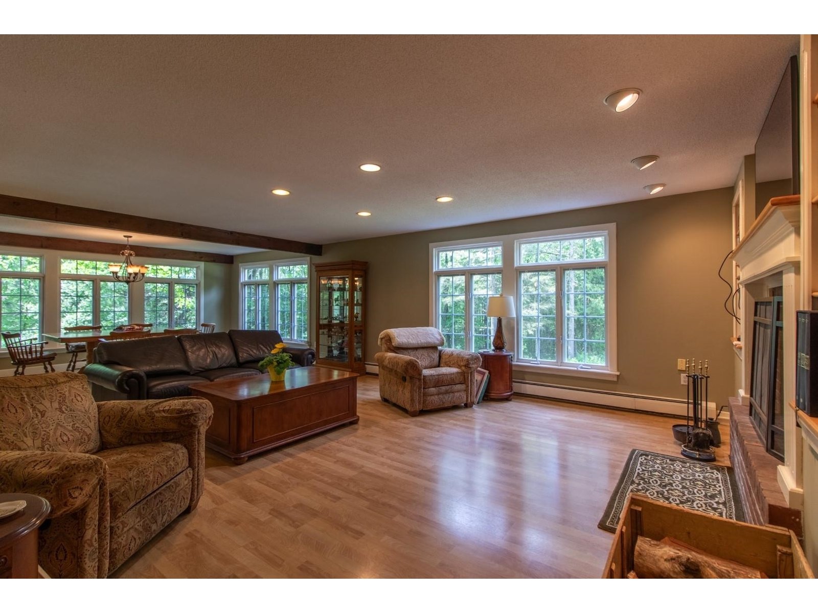 Large Living area with fireplace