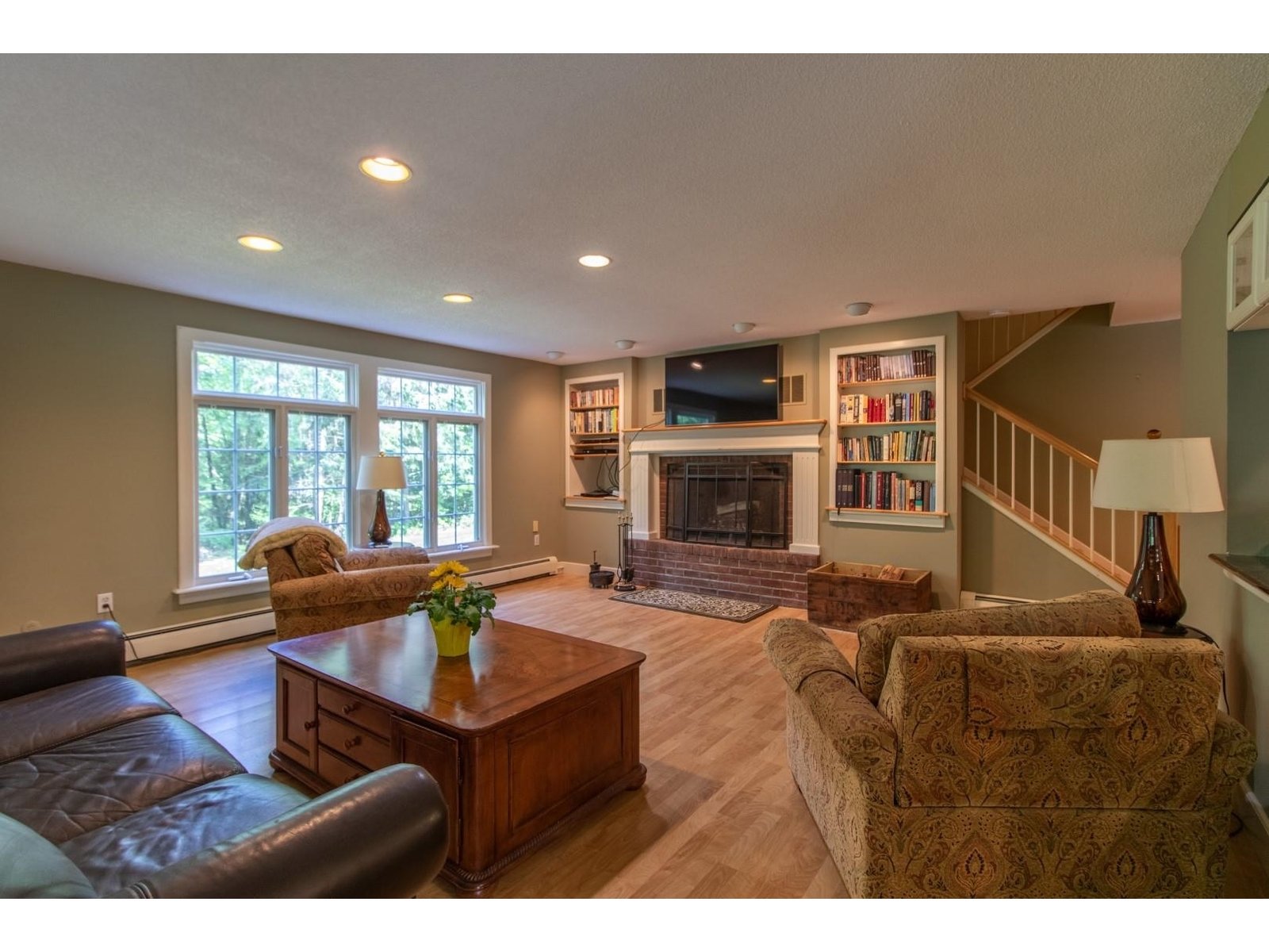 Large Living area with fireplace